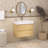 Siglind 29.9 " W Wall Mounted Wall Mounted 1 Single Vanity Bathroom Vanity With Solid Surface Top-1908055226-1908055225