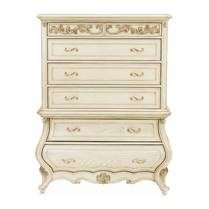 Commode 6 tiroirs Platine de Royale, Champagne