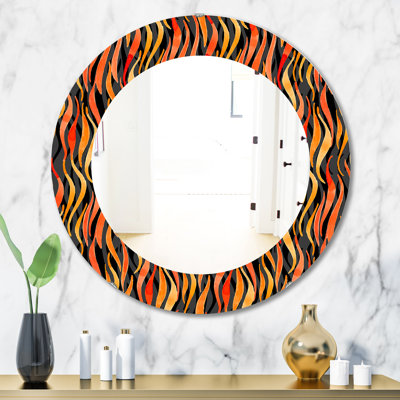 Motif de flamme de feu - miroir moderne