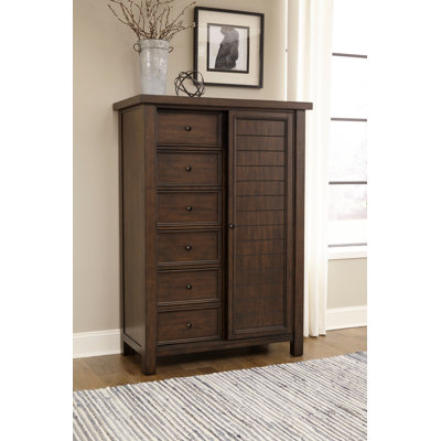Wellington 46" Modern & Contemporary Sliding Door Wardrobe Chest