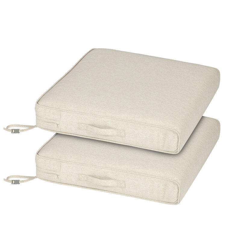 Ensemble de 2 coussins de siège profond, L 24 po x P 24 po, Light Taupe