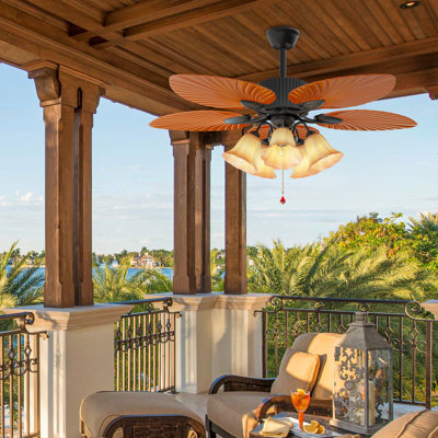 Ceiling Fan DC With LED Light Bluetooth Speaker Remote Control