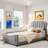 Upholstered Daybed With Classic Stripe Shaped Headboard-1956838043