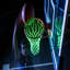 Filet de basket-ball vert lime Glow-in-the-Dark - 12 boucles standard - filet de remplacement pour les paniers de basketball