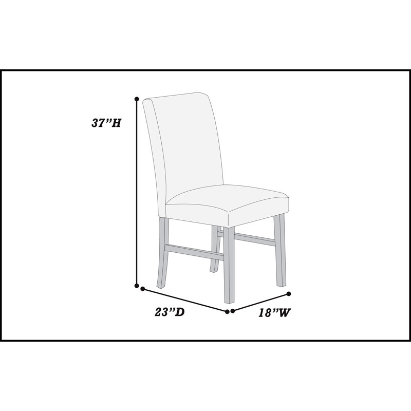 Ensemble de 2 chaises rembourrées Fog Corduroy, confortables et élégantes pour toute salle à manger, Brouillard