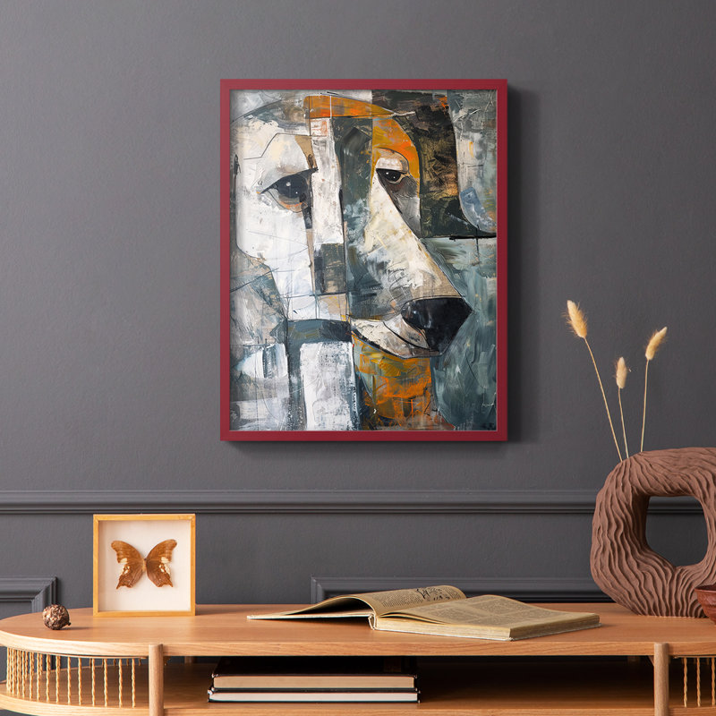 ANIMALS Series Cxx - reproduction encadrée de qualité supérieure - prête à être accrochée - aucun clou requis, Bleu