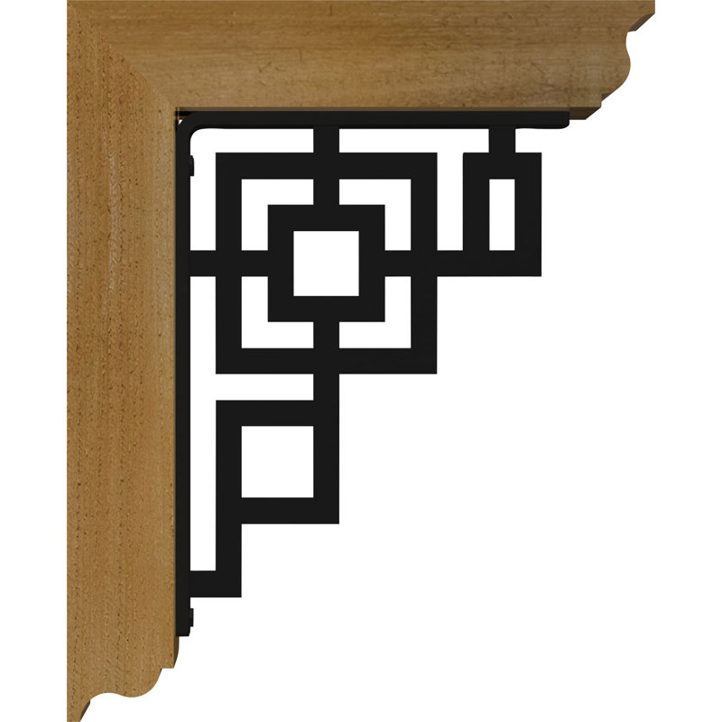 Support de fer simple 4 "Eris, H 18 po x P 15 1/2 po, Cèdre rouge de l'Ouest l 4 po x T 4 po (sciage br