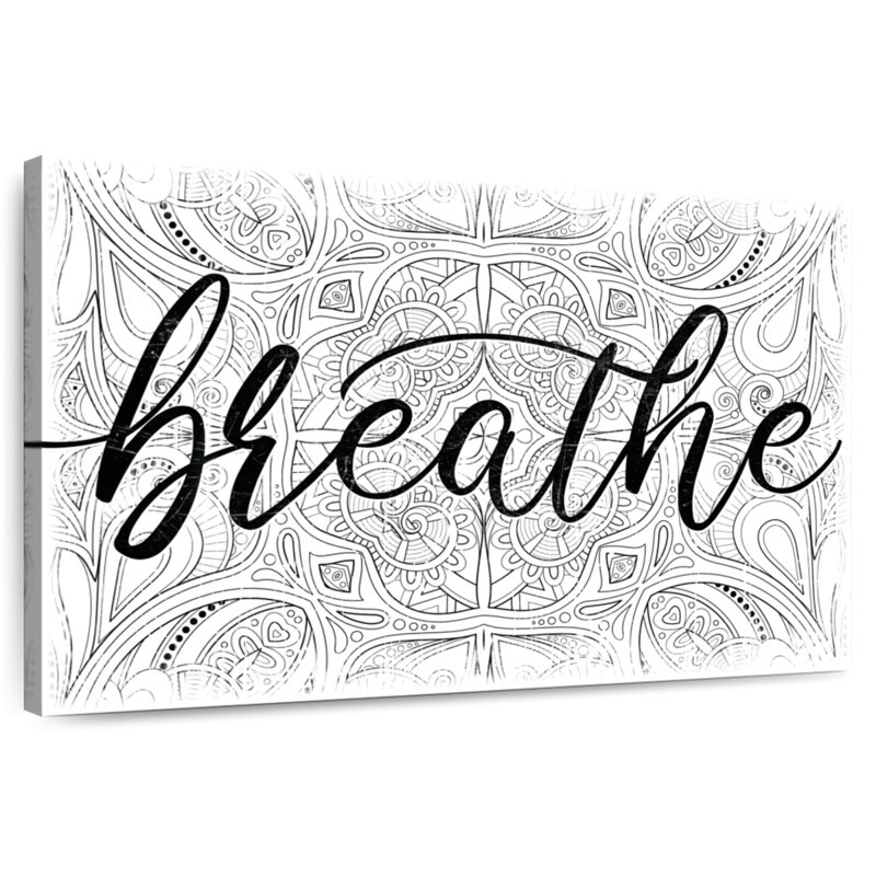 'Breathe Zen Pattern, 16" H x 24" W