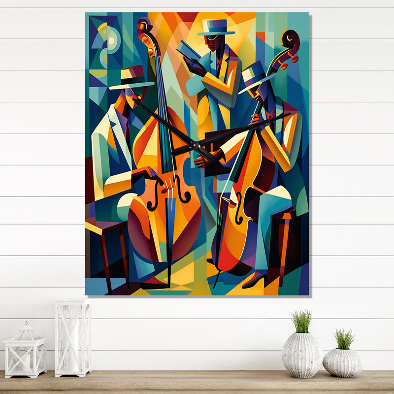 Horloge murale Jaliea - Music Jazz, H 40 po x l 30 po x P 1 po