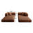 78.8" Compression Sofa,Convertible Floor Sofa Bed-With Pillow Back Support Armrest,Comfy Futon Couch Sleeper Bed,Loveseats Boneless Modular Sectional Sofa,Corduroy Fabric,For Living Room,Bedroom,Brown-324300939