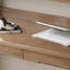Bureau entièrement en bois massif avec tiroirs et bureau à bibliothèque-1083891477