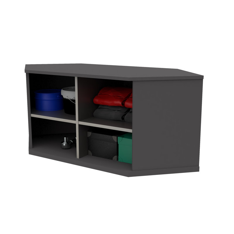 Jezelle Single Storage Cabinet ( 18.1'' H x 44.5'' W x 19.5'' D), Chantilly Oak/Gray