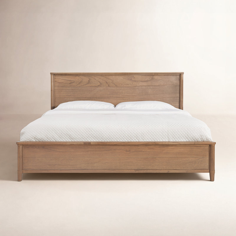 Clair Solid Wood Standard Bed, Queen, Aged Barrel