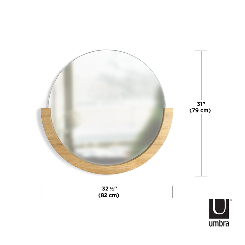 Miroir Umbra, H 32,24 po x l 31,06 po x P 1,2 po, Naturel