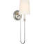 Vendome 21" Deep Arm Cordless Sconce with Linen Shade-1915089575