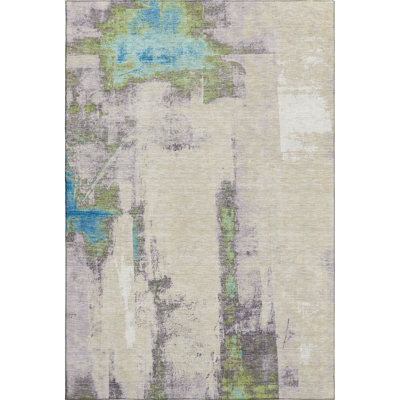 Premium Machine Washable Pirtle Abstract Rug