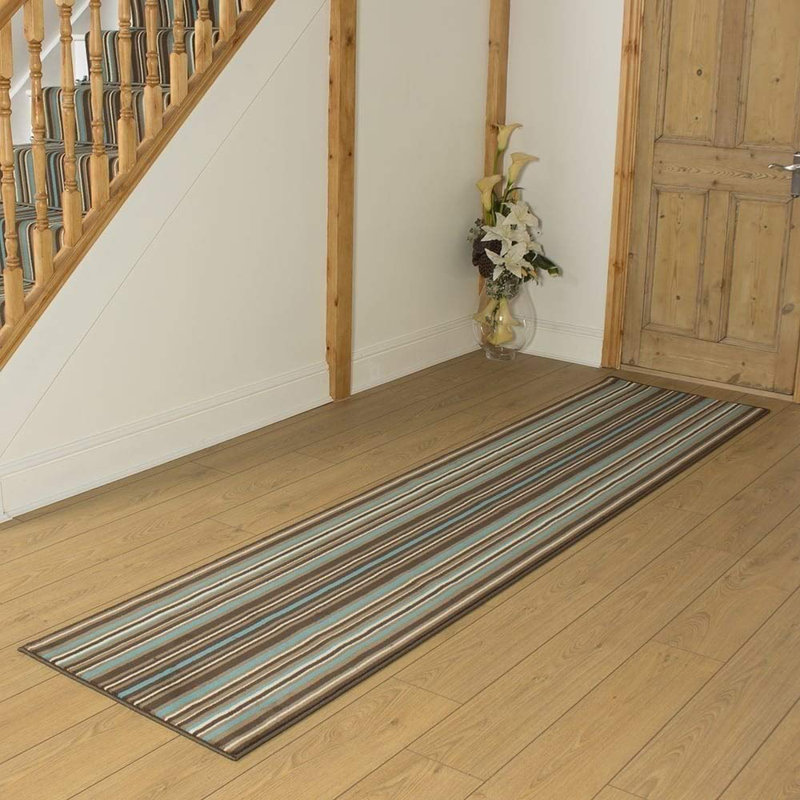 Ainsley Striped Indoor / Outdoor Area Rug, Runner 600cm x 60cm