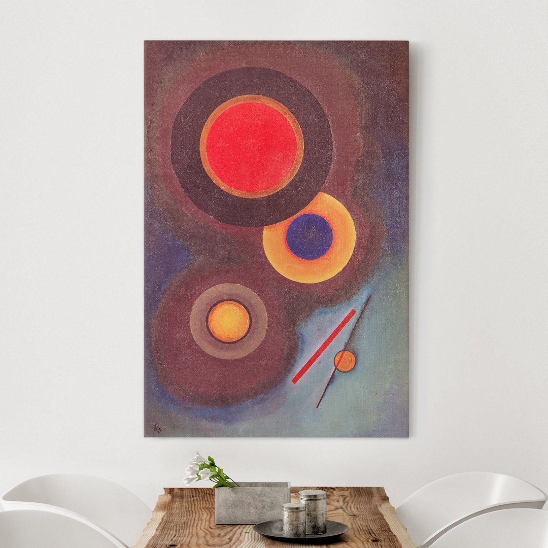 Leinwandbild - Wassily Kandinsky - Komposition Mit Kreisen Und Linien