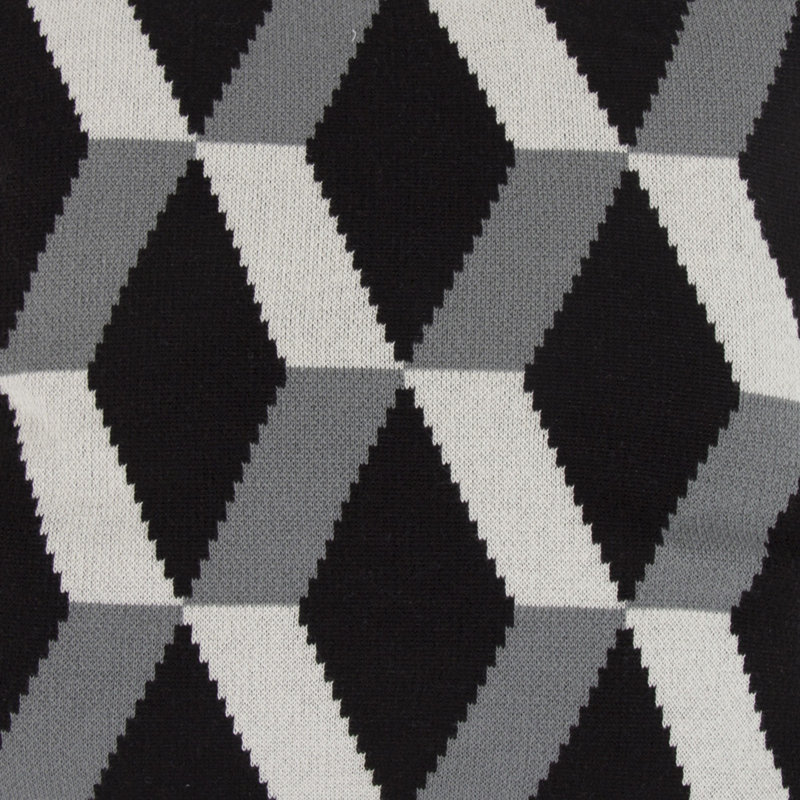  Throw Pillow Cover & Insert, Black/Gray