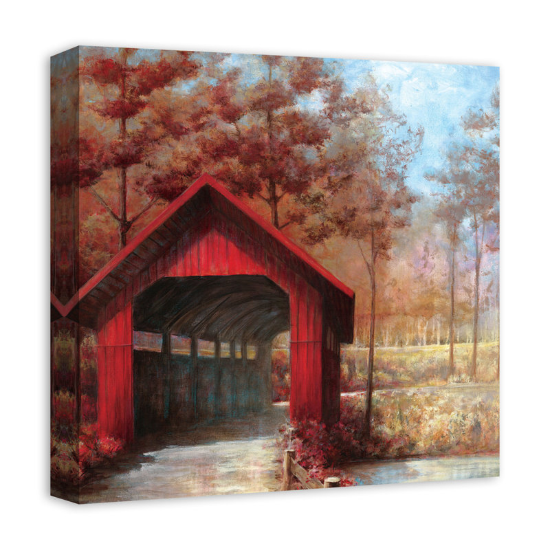Pont couvert - peinture sur toile tendue
