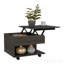 Table basse à plateau relevable espresso avec roulettes et une tablette-156452751-156452750
