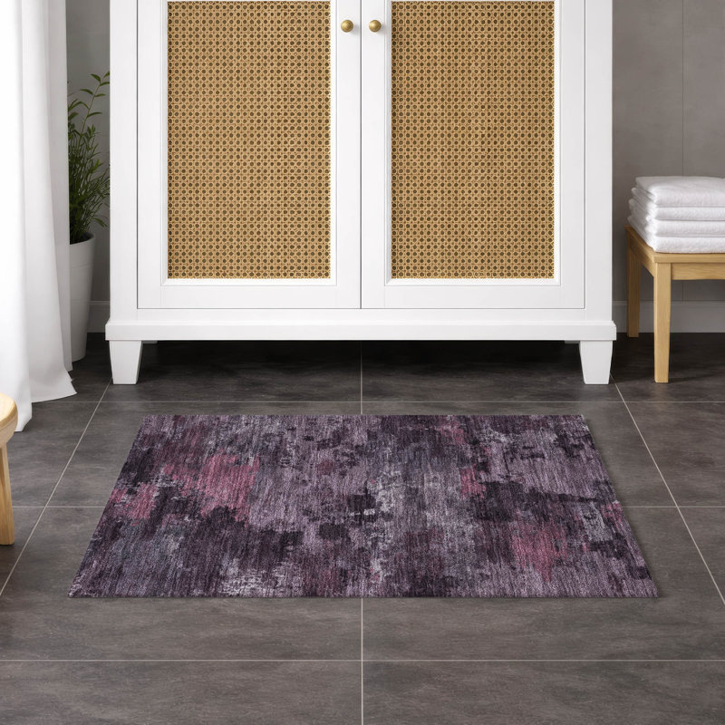 Machine Washable Indoor/Outdoor Chantille ACN2813 Abstract Rug, 2'6" x 3'10", Eggplant