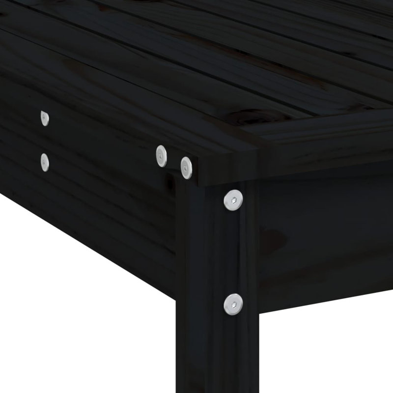 Azja Brayden Studio Bar Set with Wood Frame and Solid Wood Outer Material, Black