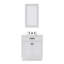 Meuble-lavabo de comptoir en marbre blanc de Carrare 30 po Hartford