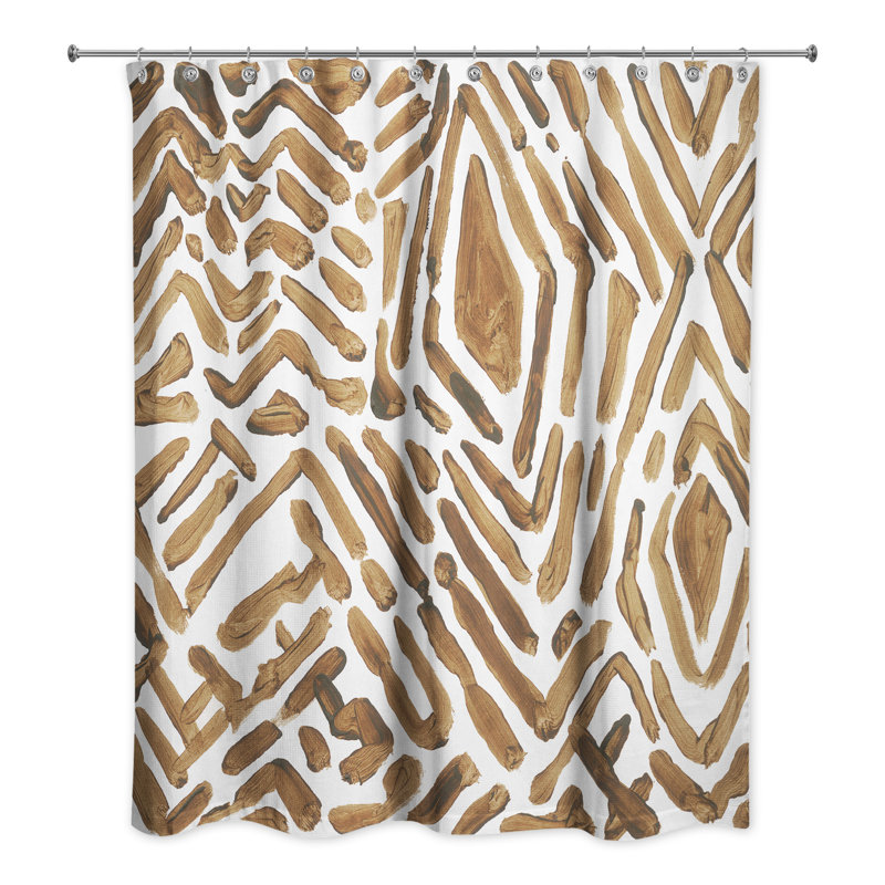 Rideau de douche Romesh, Brun