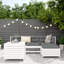 5 Piece Garden Sofa Set White Solid Wood Pine