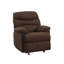 Fauteuil inclinable et oscillant en microfibre chocolat-1757479847
