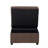 Modern Lift Top Storage Bench with Pull-out Bed 1pc Brown Velvet Tufted  Furniture-1818378700
