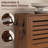 Narrow Shoe Cabinet With Bench & 3 Flip Louvered Doors For Entryway