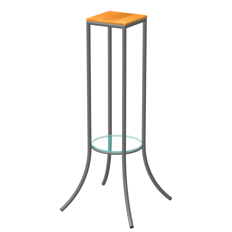 Holmestrand End Table, Natural Maple, Silver