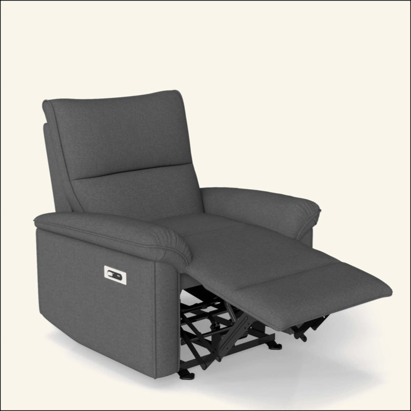 Zero-Clearance zero clearance recliner  Power Recliner Chair - 160° Electric Recline, USB/Type-C Ports + Stain-Resistant Snowflake Velvet, 330lbs Capacity Tool-Free Assembly for Small Space/Living Room/Bedroom/Apartment/RV