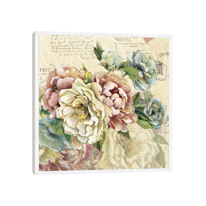 Scented Letter II by Carol Robinson - Print on Canvas, White Framed, 45.72 cm H x 45.72 cm W