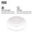 Lotus 16" L x 16" W x 5" H Round White Matte Stone™ Vessel Bathroom Sink with 12" H Faucet