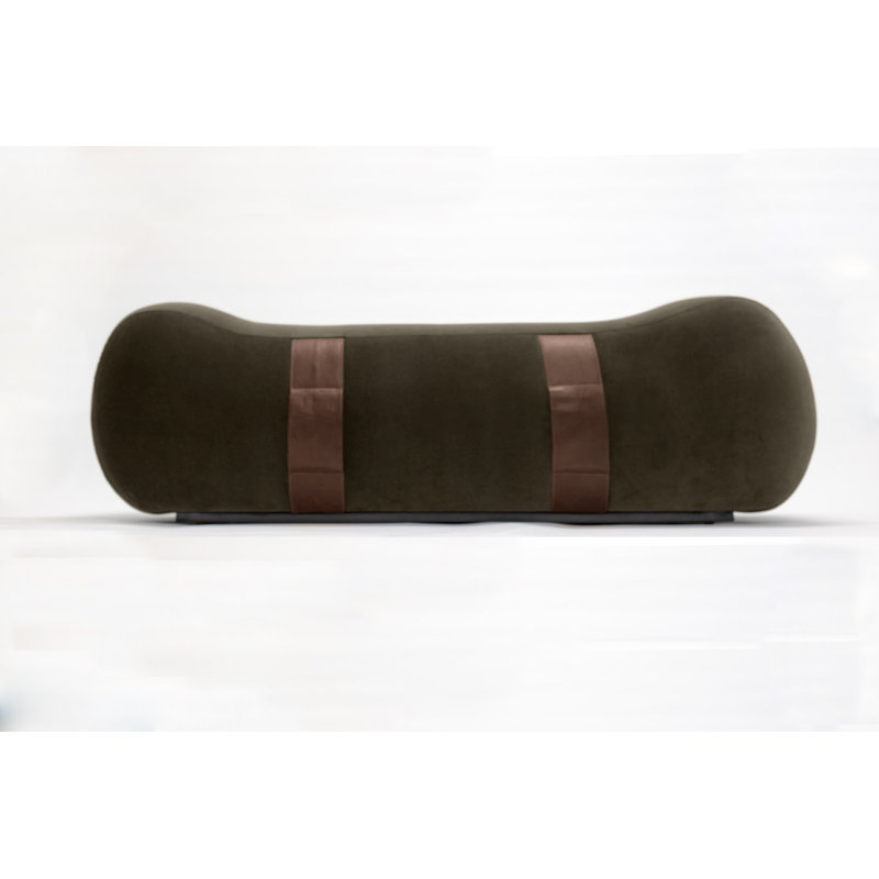 Milo Velvet Upholstered Bench, Earth