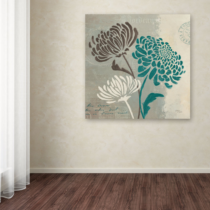 «Chrysanthemums II» par Wellington Studio - Impression sur toile, H 14 po x l 14 po x P 2 po