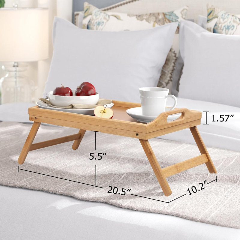 Plateau de lit Pieds de table pliants avec poignées Plateau de petit déjeuner pour canapé, plateau, plateau de service