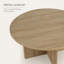 Ensemble de table contemporaine 3 pièces avec table basse ronde et 2 tables de bout-999545698