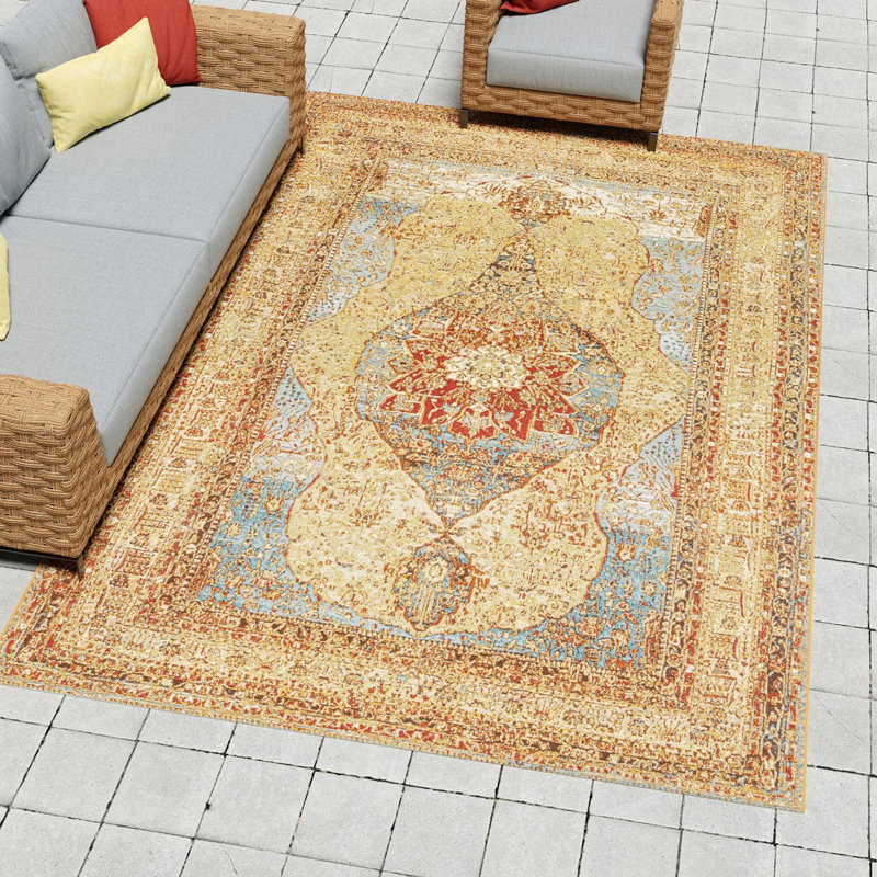 Tapis d'extérieur traditionnel, Rectangle 9 pi x 12 pi