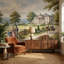 Papier peint Pastoral Landscape Mansion-689429895-689429892