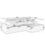 Canapé modulaire en forme de L avec siège large et siège extensible droit
