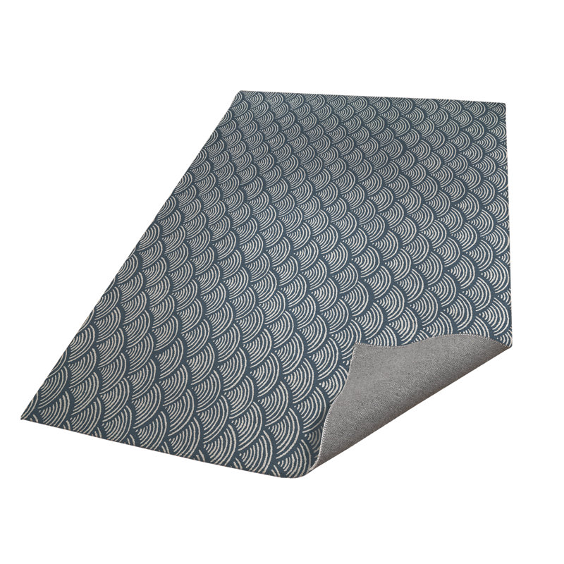 Rolling Waves Kids Play Mat, Blue, Rectangle 5' x 7'