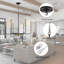 Lustre à intensité variable avec cordon long - Luminaire suspendu de style campagne moderne 6 lumières pour la salle à manger, la chambre à coucher, le porche, le pavillon de jardin - Hauteur réglable pour plafond incliné / voûté / plat