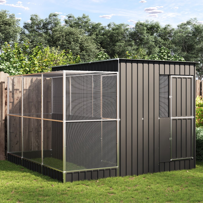 Cage en acier avec extension 114,2 x 119,3 x 85 pouces, 85.04" H x 114.17" W x 119.29" D