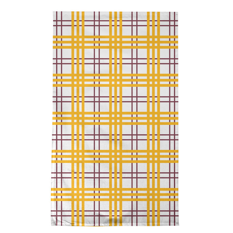 Torchon de luxe Washington football, Blanc / jaune / rouge, Mélange de coton