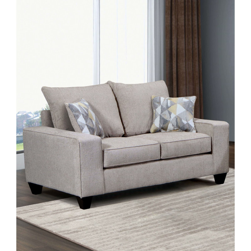 Causeuse contemporaine l 61,4 po, beige