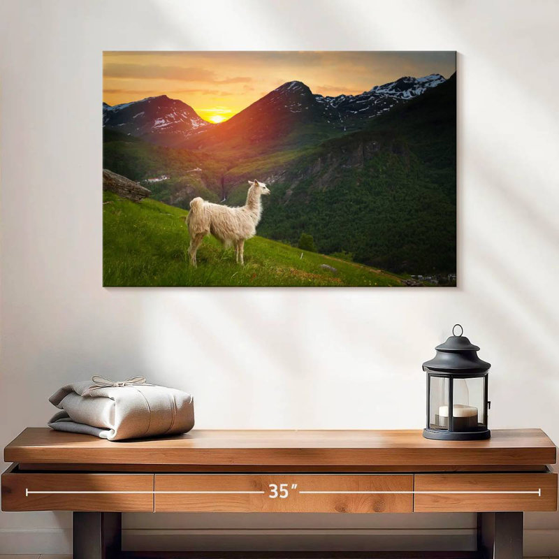 Mountain Llama, 24" H x 36" W
